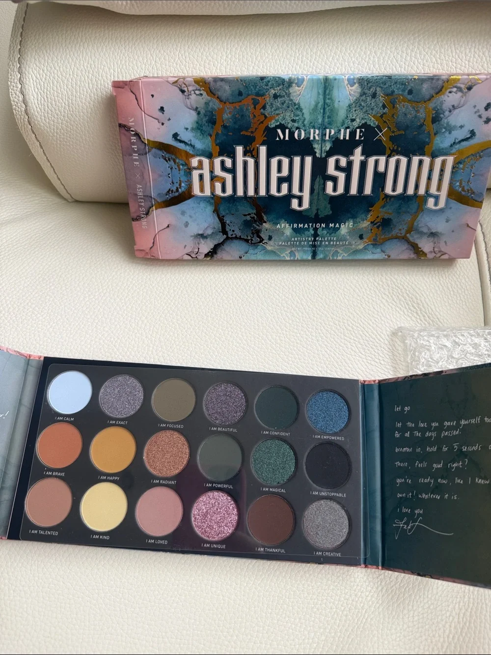 Morphe Ashley Strong Eyeshadow Palette - Marble Pink‎ & Teal